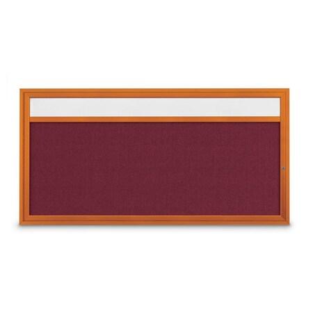 United Visual Products Slim Enclosed Corkboard, 36"x36", Black Alum Frame/Pearl UVEB3636-BLACK-PEARL